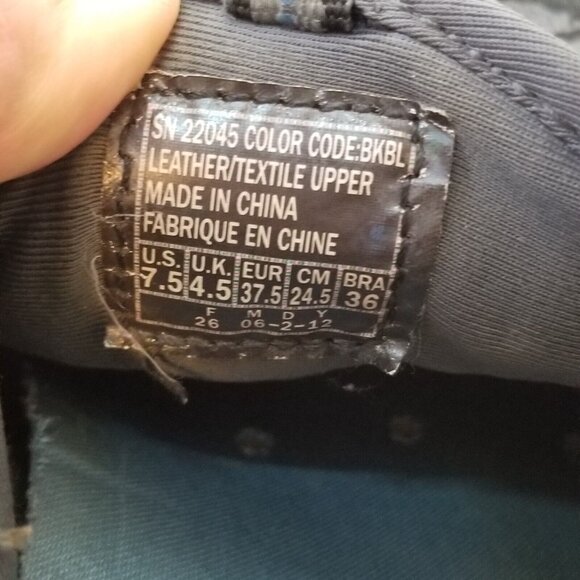 Skechers Shoes Womens Sz 7.5 Bikers Athletic Slip On Sneakers 22045 Black/Blue - Picture 10 of 14